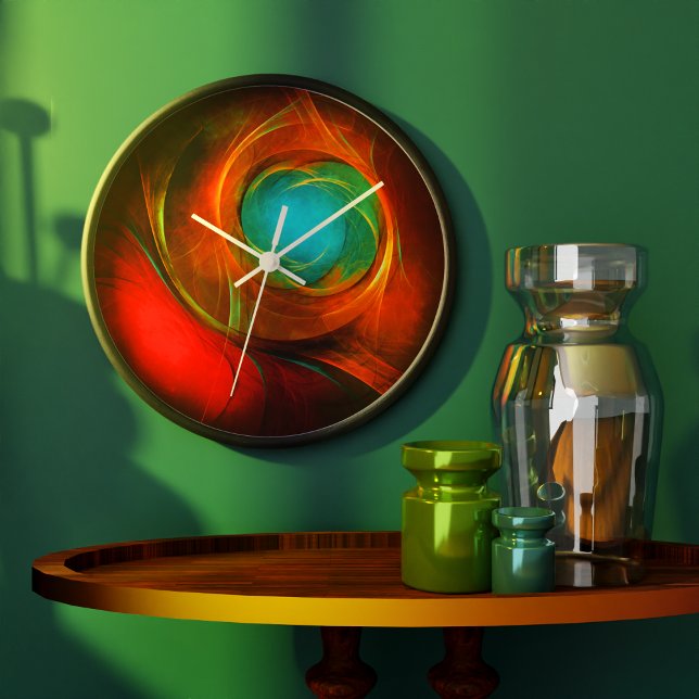 Blue Öga Modern Abstrakt Fine Art Coola Mönster #1 Stor Klocka (Blue Eye Modern Abstract Fine Art Cool Pattern #16 Clock)