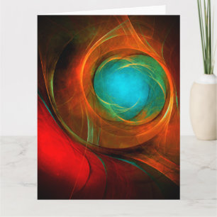 Blue Öga Modern Abstrakt Fine Art Coola Mönster #1 Tack Kort