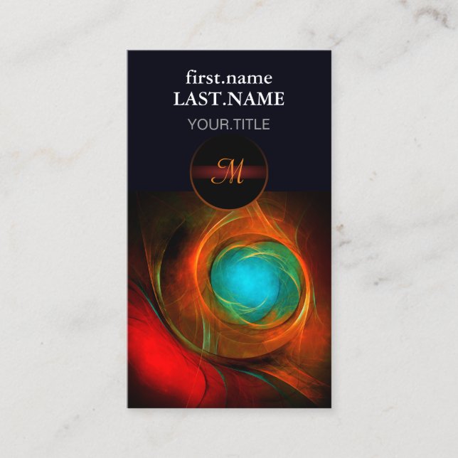 Blue Öga Modern Abstrakt Fine Art Coola Mönster #1 Visitkort (Framsida)