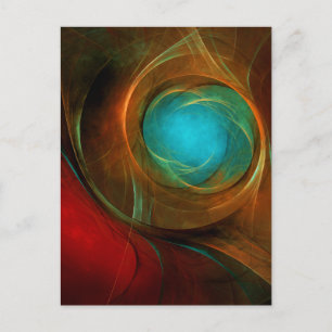 Blue Öga Modern Abstrakt Fine Art Coola Mönster #1 Vykort