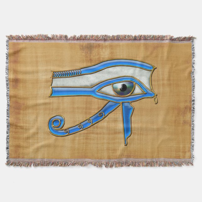 Blue Öga of Horus, Ancient Egyptian Wadjet Mysfilt (Framsidan)