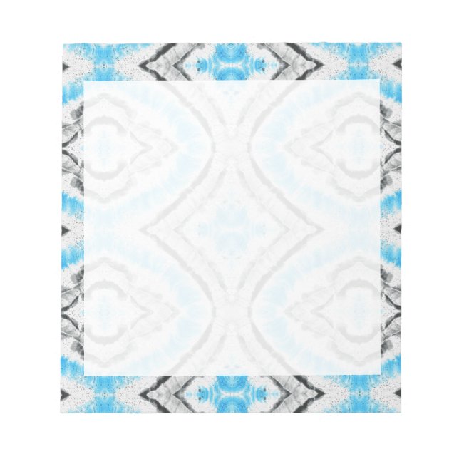 Blue Öga Shibori Tie Dye Rustic Mönster Anteckningsblock (Framsida)