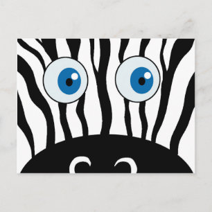 Blue öga zebra vykort
