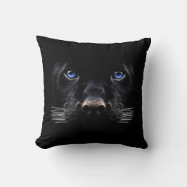 Blue Ögon Black Panther Kudde