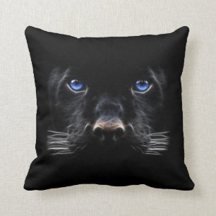 Blue Ögon Black Panther Kudde