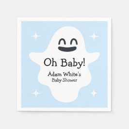 Blue Oh Baby Lycklig Ghost Halloween Baby Shower Pappersservett