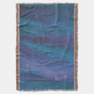 Blue-Ombre-Abstrakt Turquise Teal Violet Lila Filt