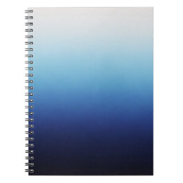 Blue Ombre Anteckningsbok Med Spiral