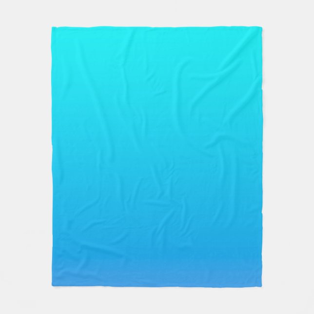 Blue Ombre Background Fleecefilt (Framsidan)