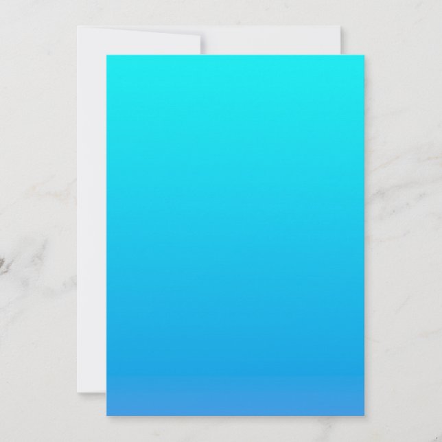 Blue Ombre Background Inbjudningar (Framsida)