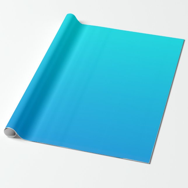 Blue Ombre Background Presentpapper (Utrullad)