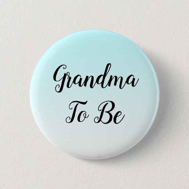 Blue Ombre Grandma to be Baby Shower Gift Knapp (Framsida)