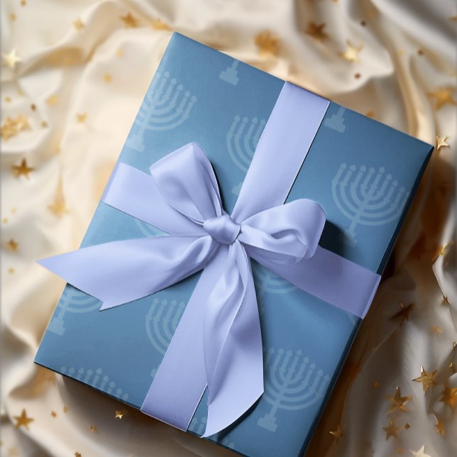 Blue Ombre Menorah Presentpapper (Skapare uppladdad)
