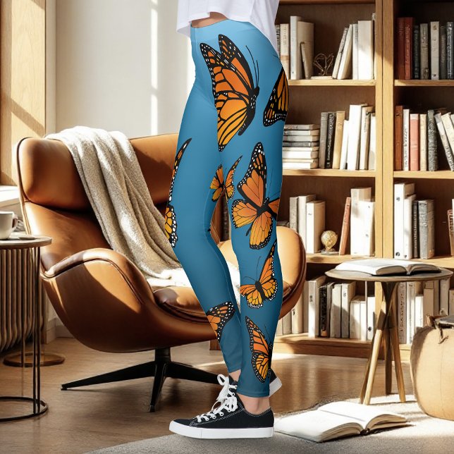 Blue Ombre Monarch Butterflies Leggings (Skapare uppladdad)