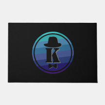 Blue Ombre Namn Initial Monogram För manar