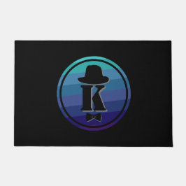 Blue Ombre Namn Initial Monogram För manar