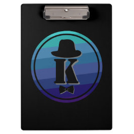 Blue Ombre Namn Initial Monogram För manar