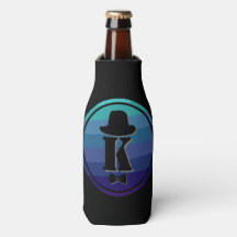 Blue Ombre Namn Initial Monogram För manar