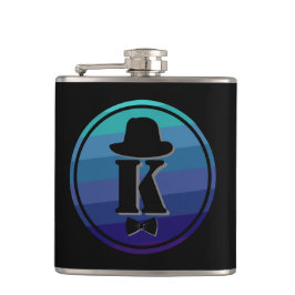 Blue Ombre Namn Initial Monogram För manar Fickplunta