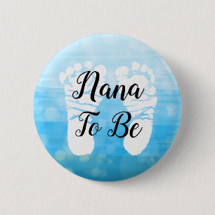 Blue Ombre Nana som ska bli babystöttknapp Knapp