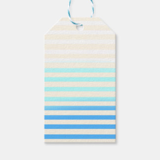 Blue Ombre Striped Presentetikett