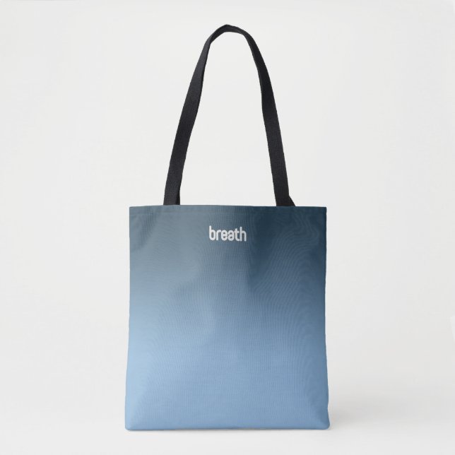Blue Ombre Tote Bag - Soft Färg, Strong Spirit Tygkasse (Framsida)