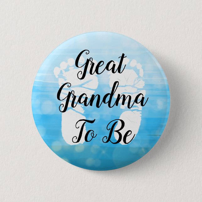 Blue Ombre Underbar Grandma to be Baby Shower Gift Knapp (Framsida)