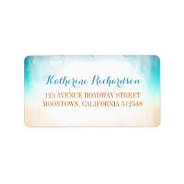 Blue ombre vanilla bröllop adressetiketter