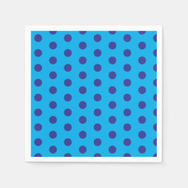 Blue on Blue Polka Dots  Pappersservett