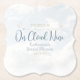 Blue On Cloud Nine Elegant Möhippa Party Underlägg Papper