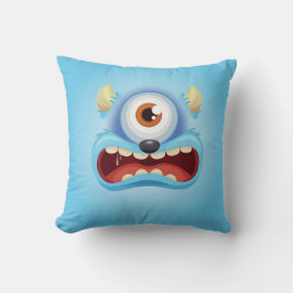 Blue One Eyed Monster Kudde