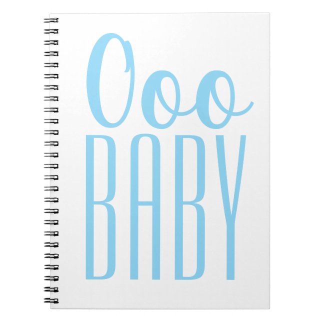Blue Oo BABY: Baby Shower Gift-pris Anteckningsbok (Framsidan)