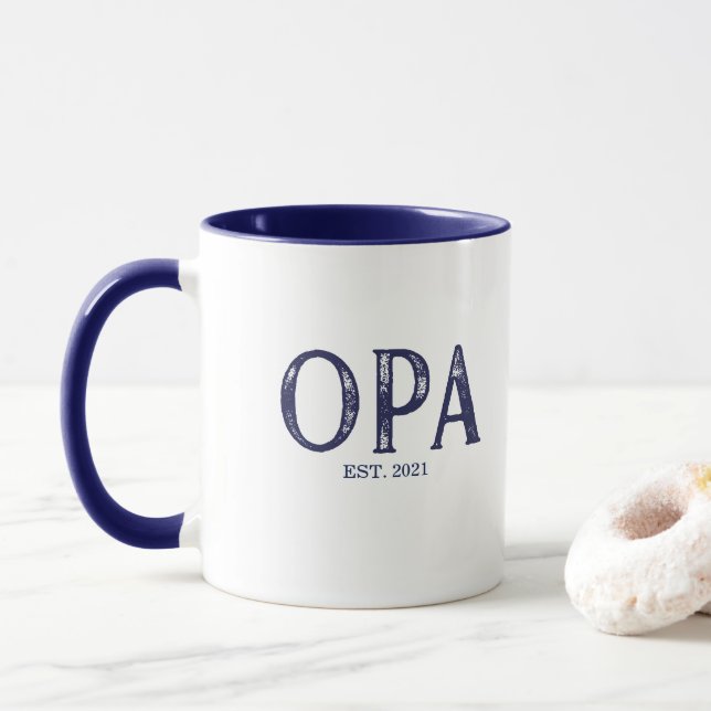 Blue Opa Grundad Mugg (Med munk)