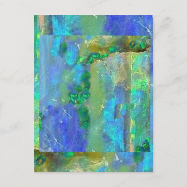 Blue Opal oktober Birthstone by Sharles Vykort (Framsida)