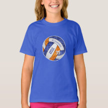 Blue orange Flickors volleyball Team färg