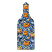 BLUE & ORANGE GLITTER LOOK FALL PUMPKINS