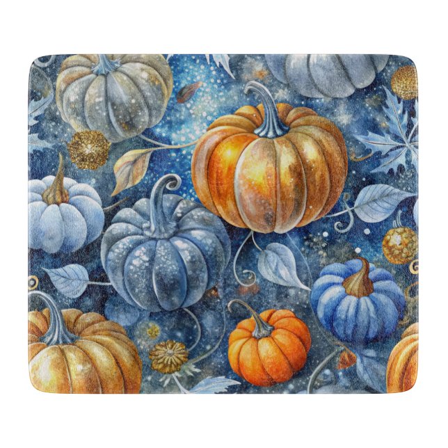 BLUE & ORANGE GLITTER LOOK FALL PUMPKINS (Framsidan)