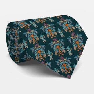 Blue Orange Grönt Ethnic Oriental Mönster Necktie Slips