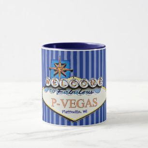Blue Orange P-Vegas Platteville Wisconsin Mugg