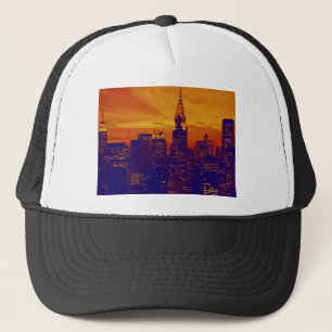 Blue Orange Pop Art New York City Keps