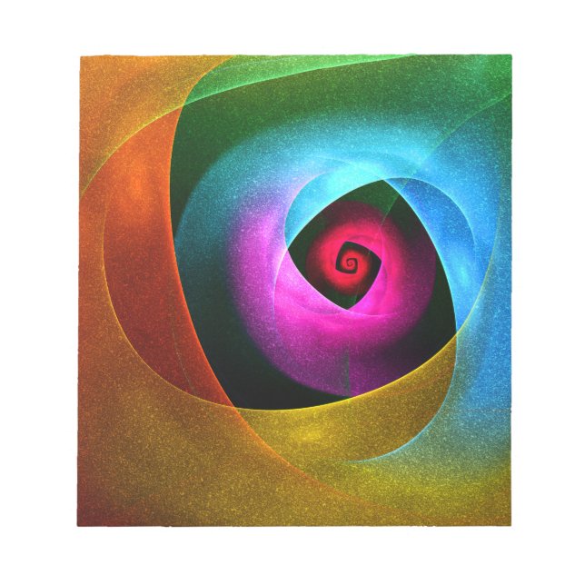 Blue Orange Rosa Modern Abstrakt Art Mönster #24 Anteckningsblock (Framsida)