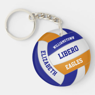 Blue orange Team färg tjejer volleyball