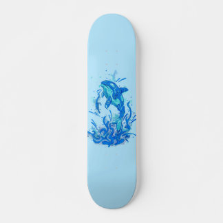 Blue Orca Design Mini Skateboard Bräda 18,5 Cm