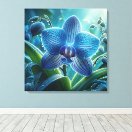 Blue Orchid-Blommigt Canvastryck