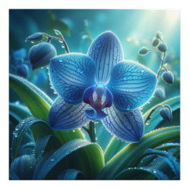 Blue Orchid-Blommigt Fototryck