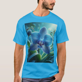 Blue Orchid-Blommigt T Shirt