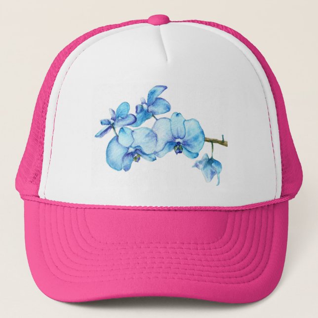 Blue Orchid Botanical Art Truckerkeps (Framsida)
