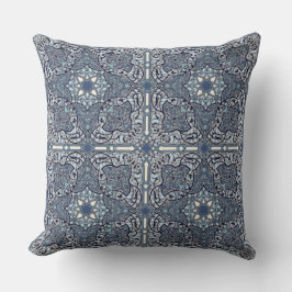 Blue Oriental Blommönster Dekorativ kudde #2
