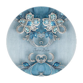 Blue Ornate Floral Cutting Board
