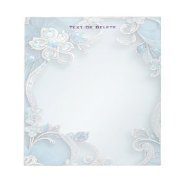 Blue Ornate Floral Notepad Anteckningsblock